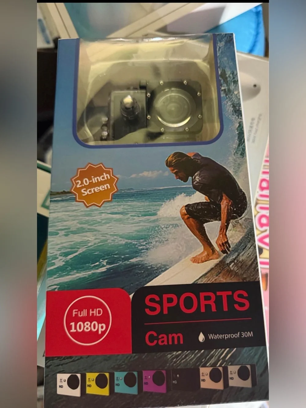 Sports Action Camera - Black - Full HD 1080p